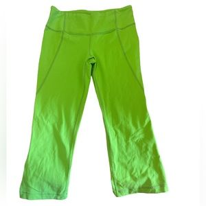 Lululemon Athletica Lime Green Cropped Leggings Size 6